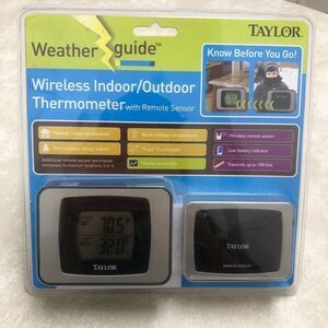 TAYLOR Wireless Thermometer Indoor / Outdoor with Remote Sensor - NEW SEALED